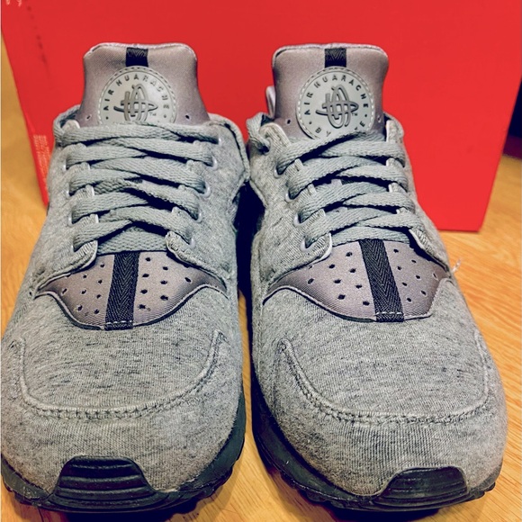 NIKE AIR HUARACHE RUN TP “FLEECE” GREY-BLACK SZ 8 [749659-002] - Picture 9 of 16